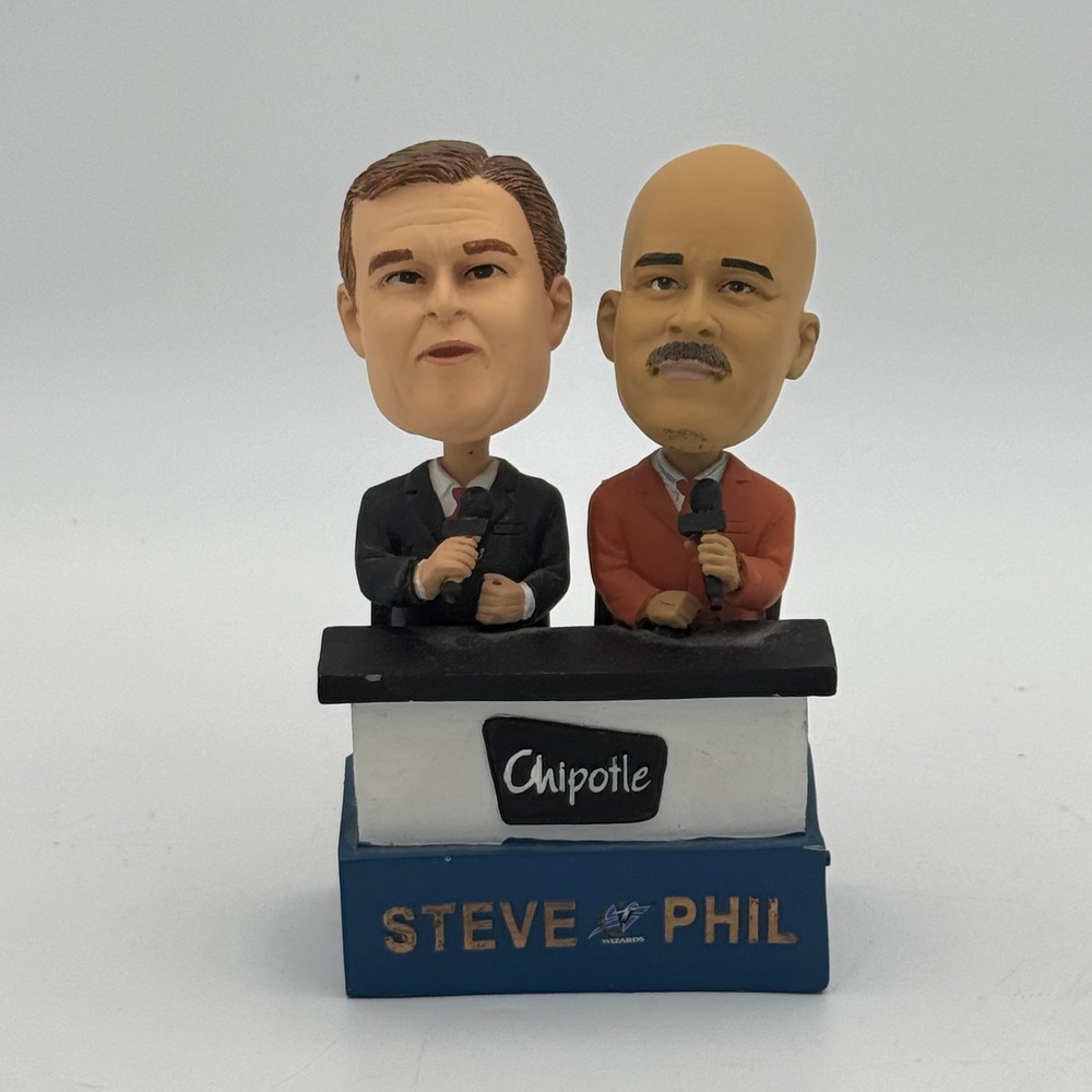 Washington Wizards Steve Buckhantz Phil Chenier Bobblehead 2008 Chipotle SGA